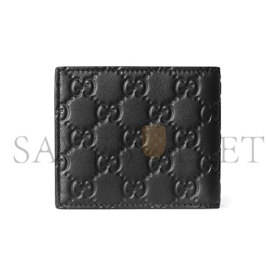 GUCCI GG EMBLEM BI-FOLD WALLET ‎850175 (11*9cm)